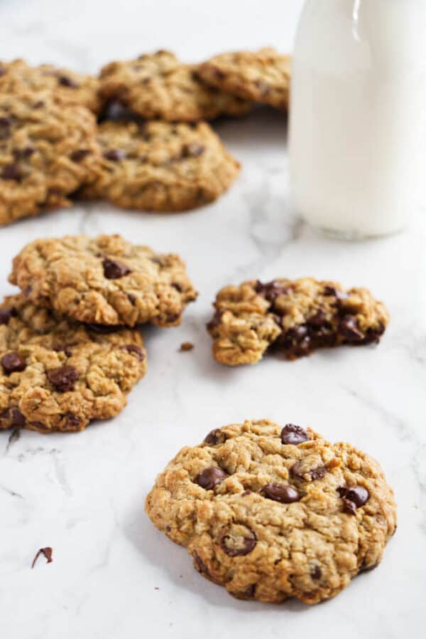 Chocolate Chip Oatmeal Cookies (video) - Savor the Best