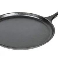 Lodge L9OG3 Cast Iron Round Griddle, Pre-Seasoned, 10.5-inch