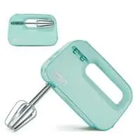 Dash SHM01DSBU Smart Store Compact Hand Mixer Electric for for Whipping + Mixing Cookies, Brownies, Cakes, Dough, Batters, Meringues & More, 3 speed, Aqua
