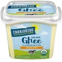 Carrington Farms USDA Organic Grass Fed Ghee, Clarified Butter, Lactose Free, Casein Free, Gluten Free, Non Hydrogenated, 0g Trans Fat, BPA Free, 12 Ounce