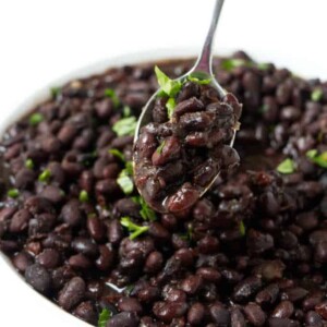 A bowl of instant pot black beans.