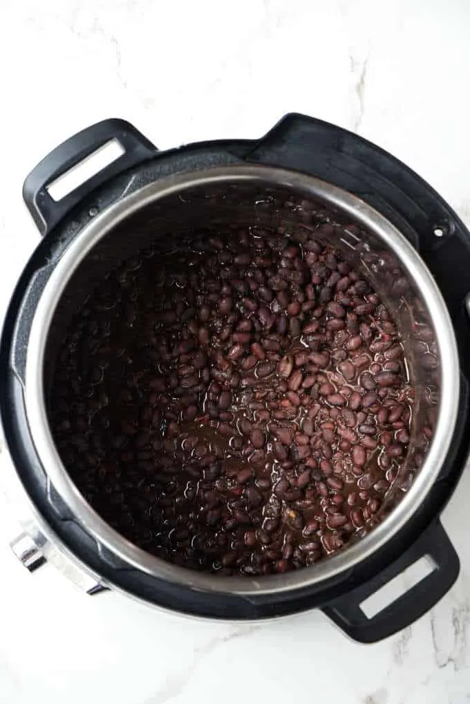 Black beans in an instant pot.