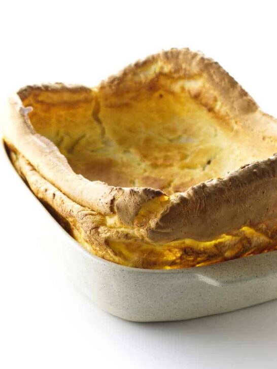 Yorkshire Pudding in a baking dish