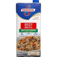 Swanson 50% Less Sodium Beef Broth, 32 oz.