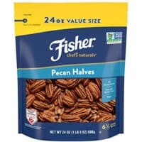 FISHER Chef's Naturals Pecan Halves, 24 oz, Naturally Gluten Free, No Preservatives, Non-GMO