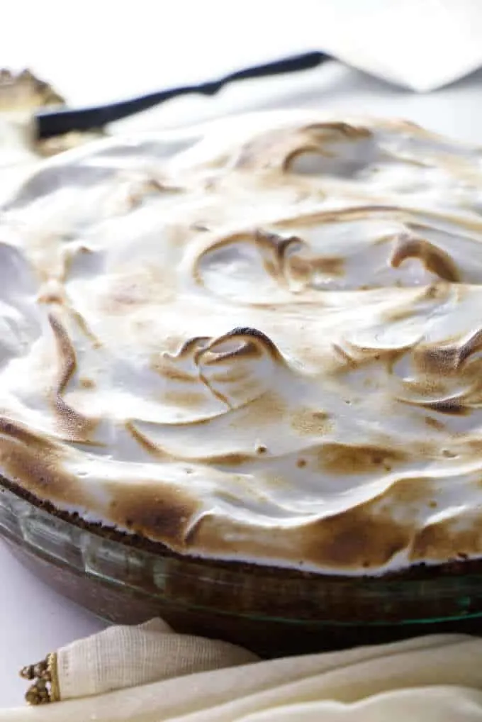 A Southern sweet potato pie swirled with toasted marshmallow fluff.