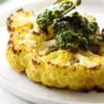 Roasted Cauliflower Steak with Chimichurri Sauce