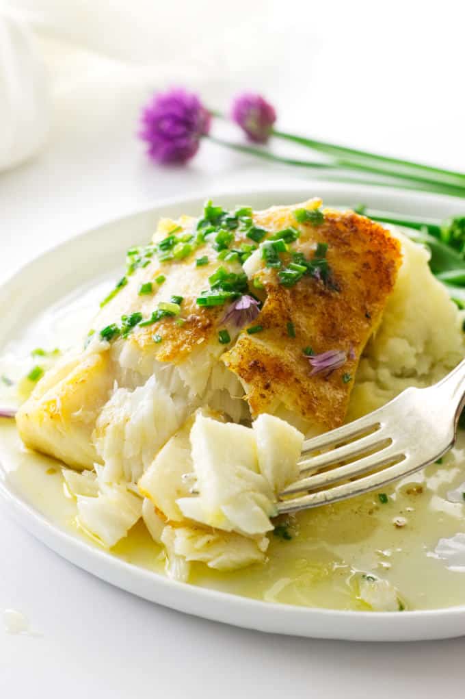 Broiled Cod with Chive Butter - Savor the Best