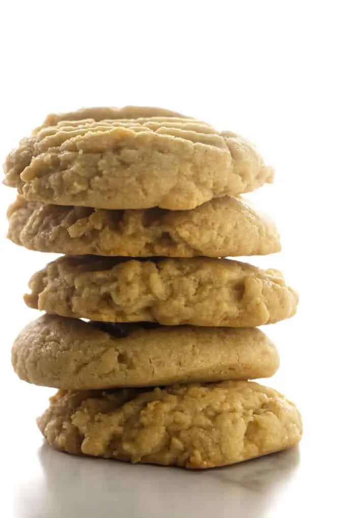 A stack of tahini cookies.