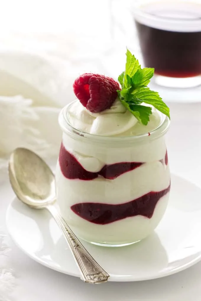 White Chocolate Raspberry Dessert Mousse