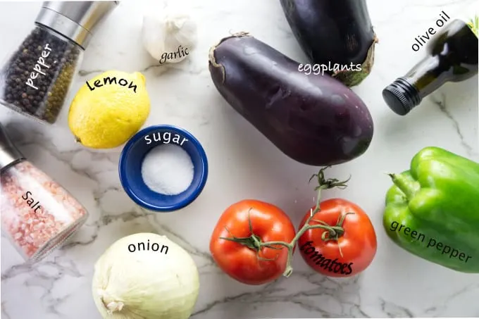 ingredients needed for eggplant caviar