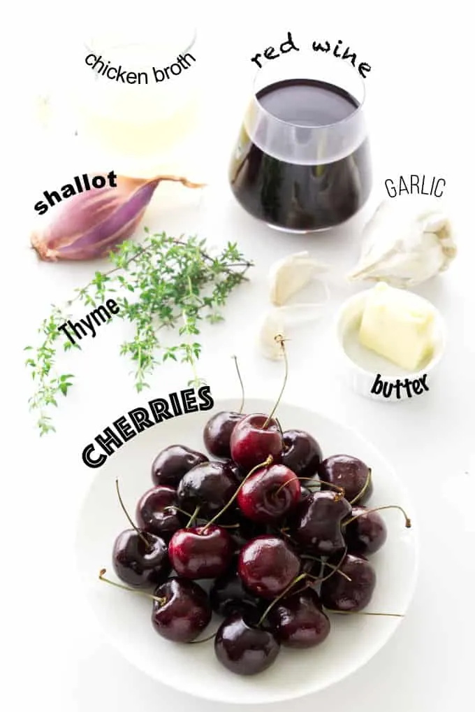 ingredients needed for red wine cherry sauce