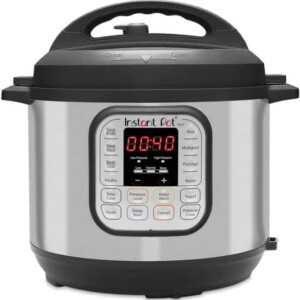 An instant Pot electric pressure cooker.