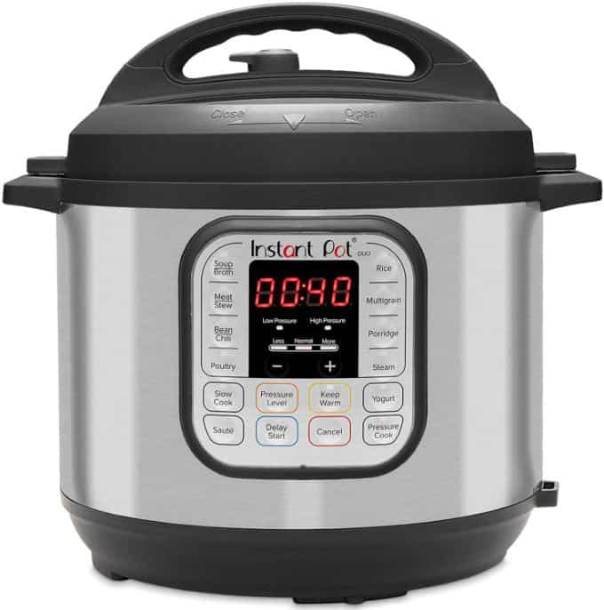 An instant Pot electric pressure cooker.