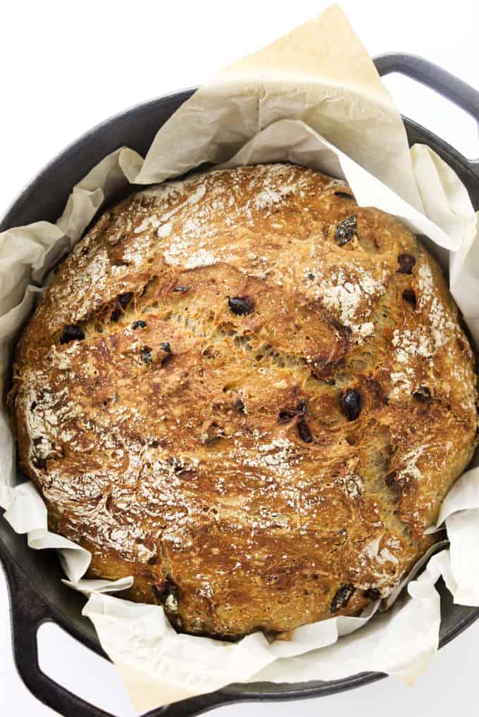 No-Knead Cranberry Walnut Bread - Savor the Best