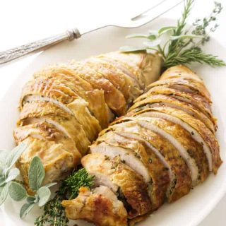 Roasted Turkey Breast With Garlic Herb Butter - Savor The Best