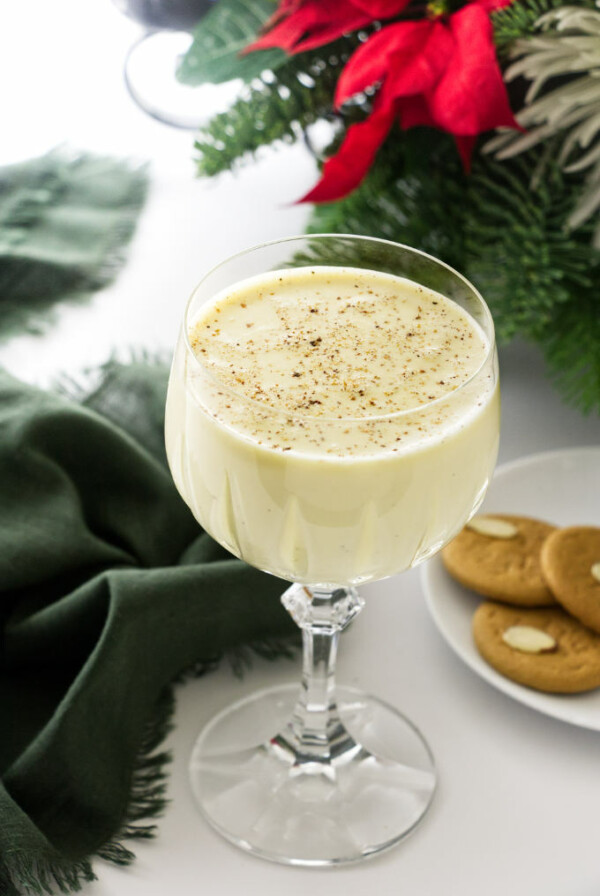 Glass of eggnog...no alcohol