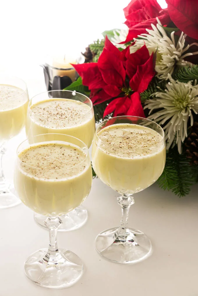 Four servings of Holiday Eggnog, non-alcoholic