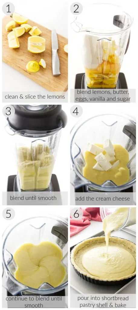 Processing photos to make a Creamy Whole Lemon Tart