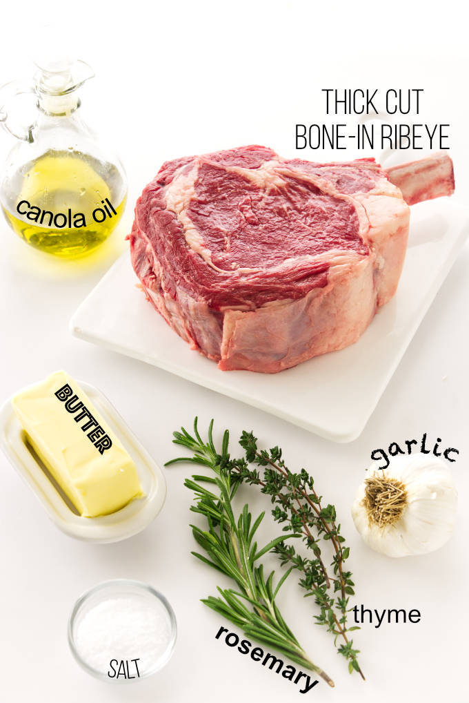 Ingredient list for cowboy steak recipe