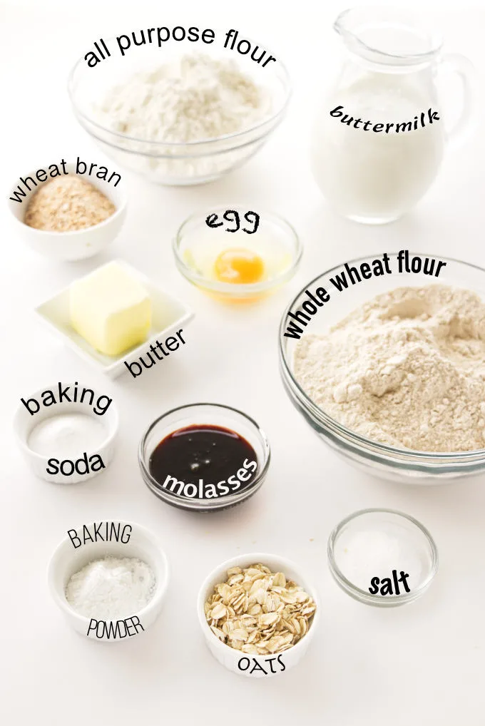 Ingredients needed for Irish Brown Soda Bread
