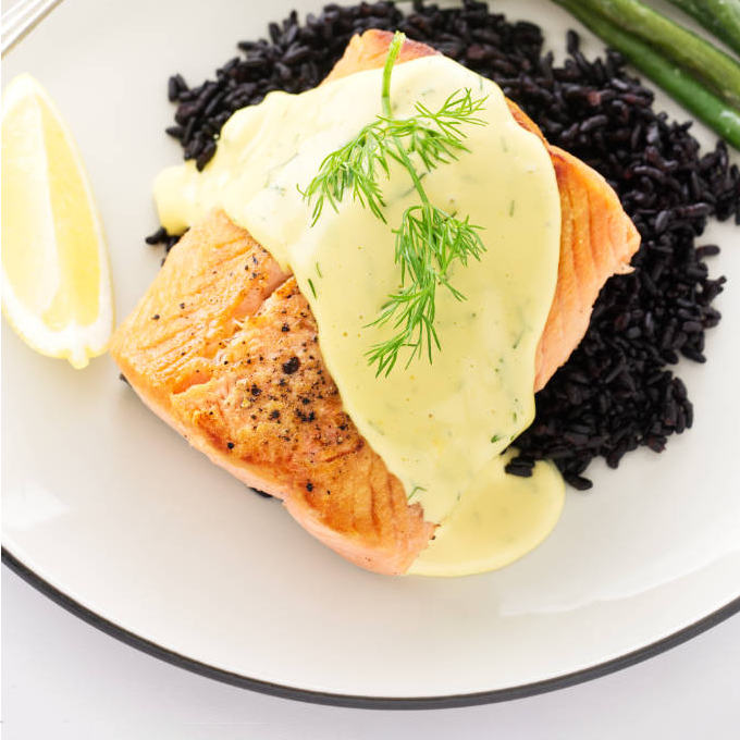 Pan-Seared Salmon with Dill Hollandaise Sauce - Savor the Best