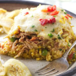 Imperial rice on a serving plate.