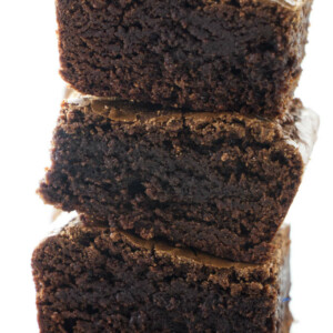 A stack of thick brownies.