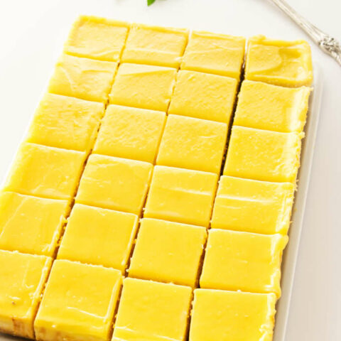 lemon cheesecake cut into serving sizes