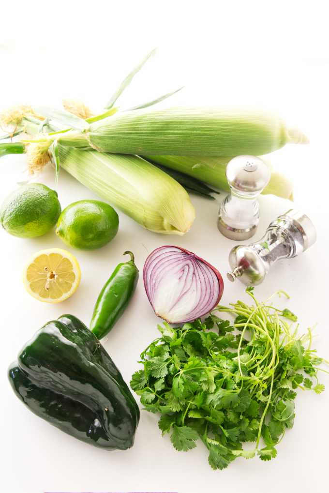 Ingredients for chipotle corn salsa