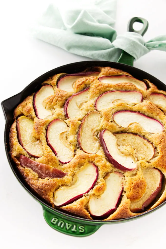 Overhead view of Apple Skillet Cake