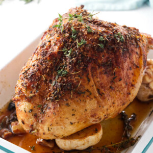 Garlic-herb roasted turkey breast