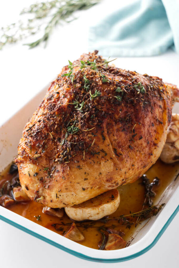 Garlic-herb roasted turkey breast