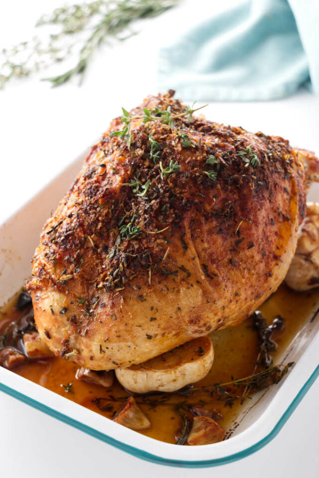 Garlic-Herb Roasted Turkey Breast - Savor The Best