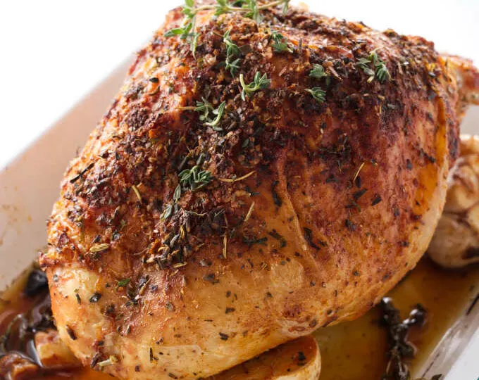 Garlic-herb roasted turkey breast