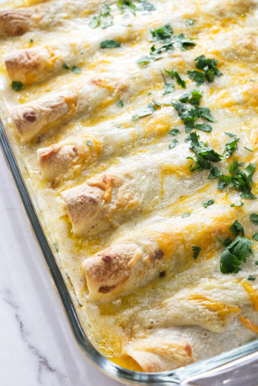 White Chicken Enchiladas with Chipotle Savor the Best