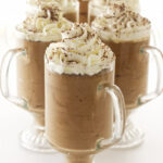 6 servings of Irish Coffee Mousse garnished with whip cream