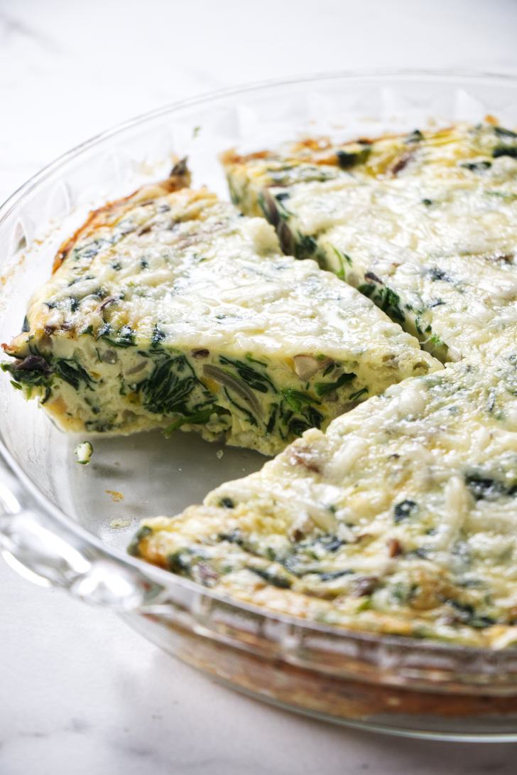 Crustless Spinach and Mushroom Quiche - Savor the Best