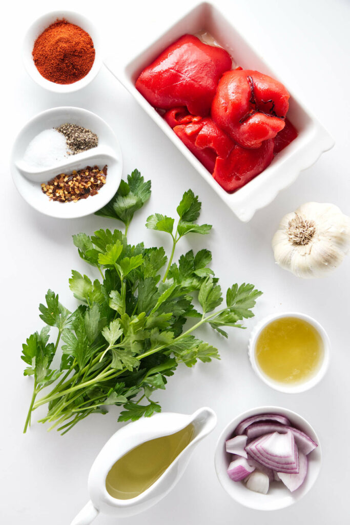 Ingredients for Red Chimichurri
