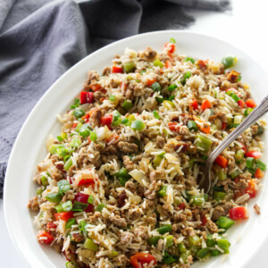 Dish of Cajun Rice Dressing