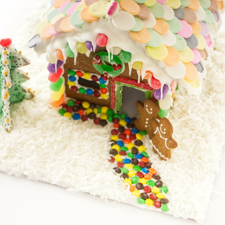 A candy house made out of gingerbread.