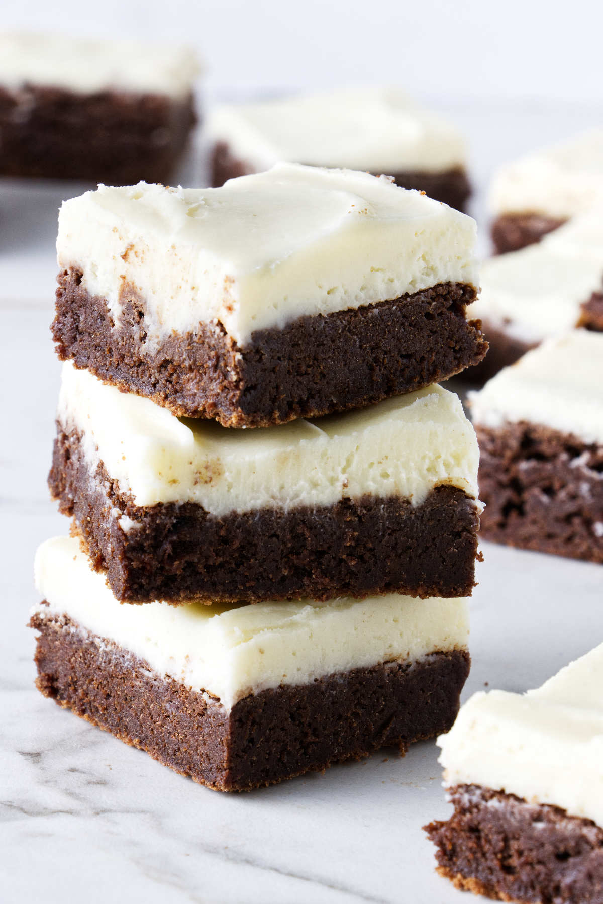 Brownies with Cream Cheese Frosting - Savor the Best
