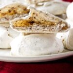 A hollow meringue cookie to represent an empty tomb for Easter.