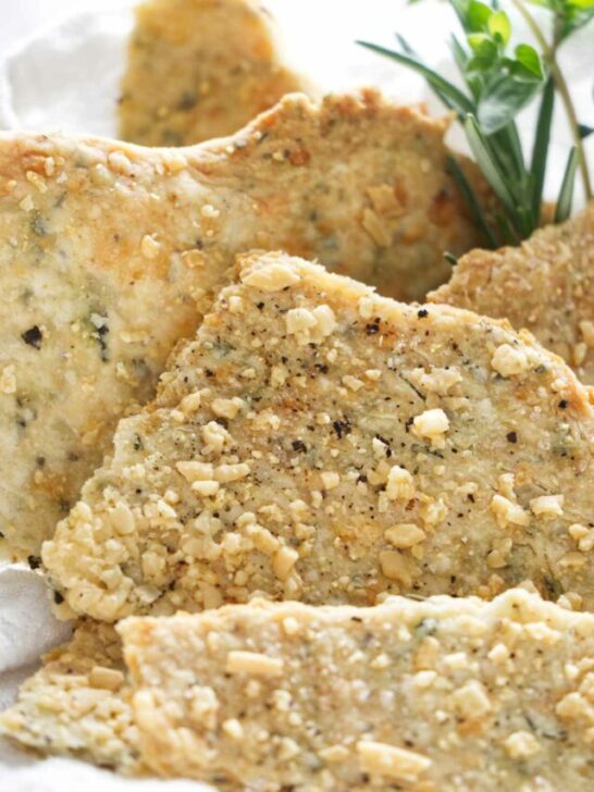 Rustic crackers made with sourdough discard.