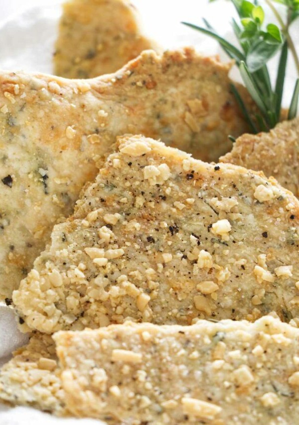 Rustic crackers made with sourdough discard.