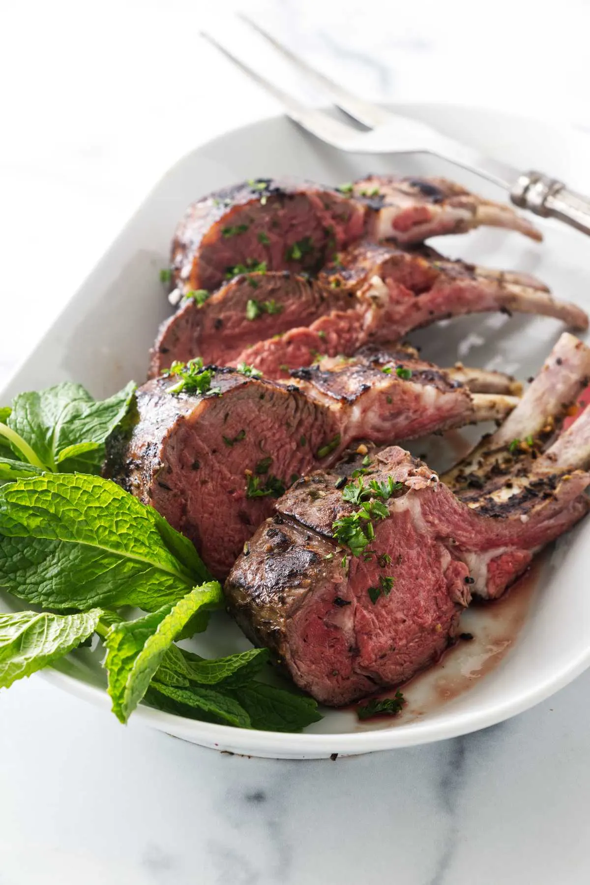 Grilled Rack of Lamb with Fresh Herb Wet Rub - The Mountain Kitchen