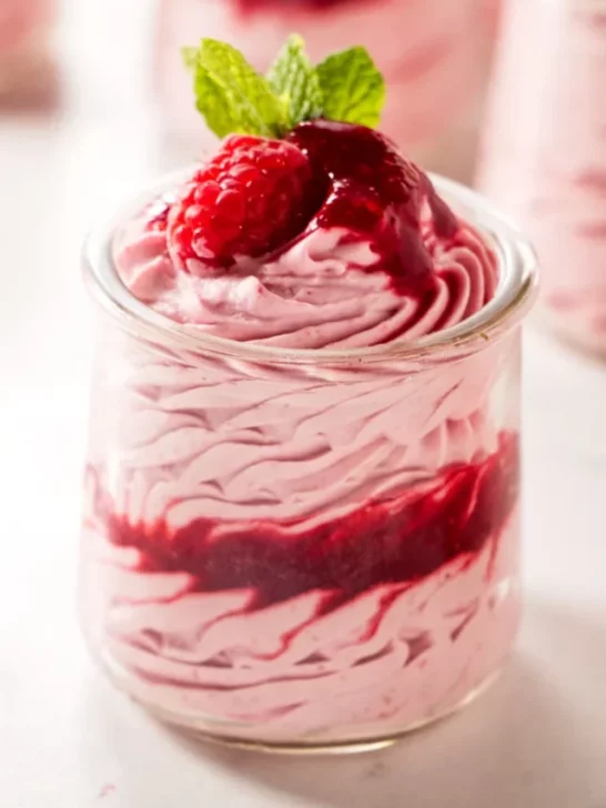 raspberry mousse.