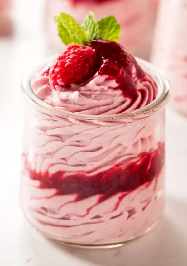 raspberry mousse.