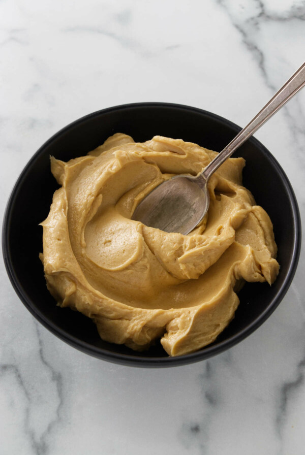 Miso Butter in a bowl with a spoon.