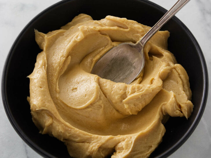 Miso Butter in a bowl with a spoon.